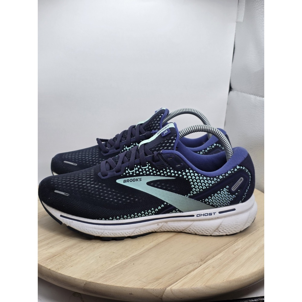 Womens Size 8.5 D- Brooks Ghost 14 Running Walking Shoes Blue Athletic Sneakers